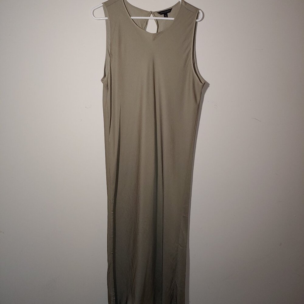 Banana Republic Factory Olive Green Sleeveless Stretch Maxi Dress Size XL
